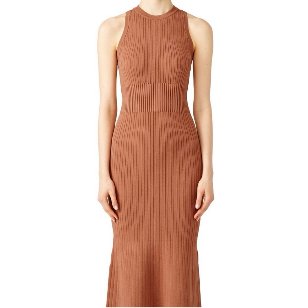 Jason Wu Brown Cardamom Midi Dress Fit and Flare size M